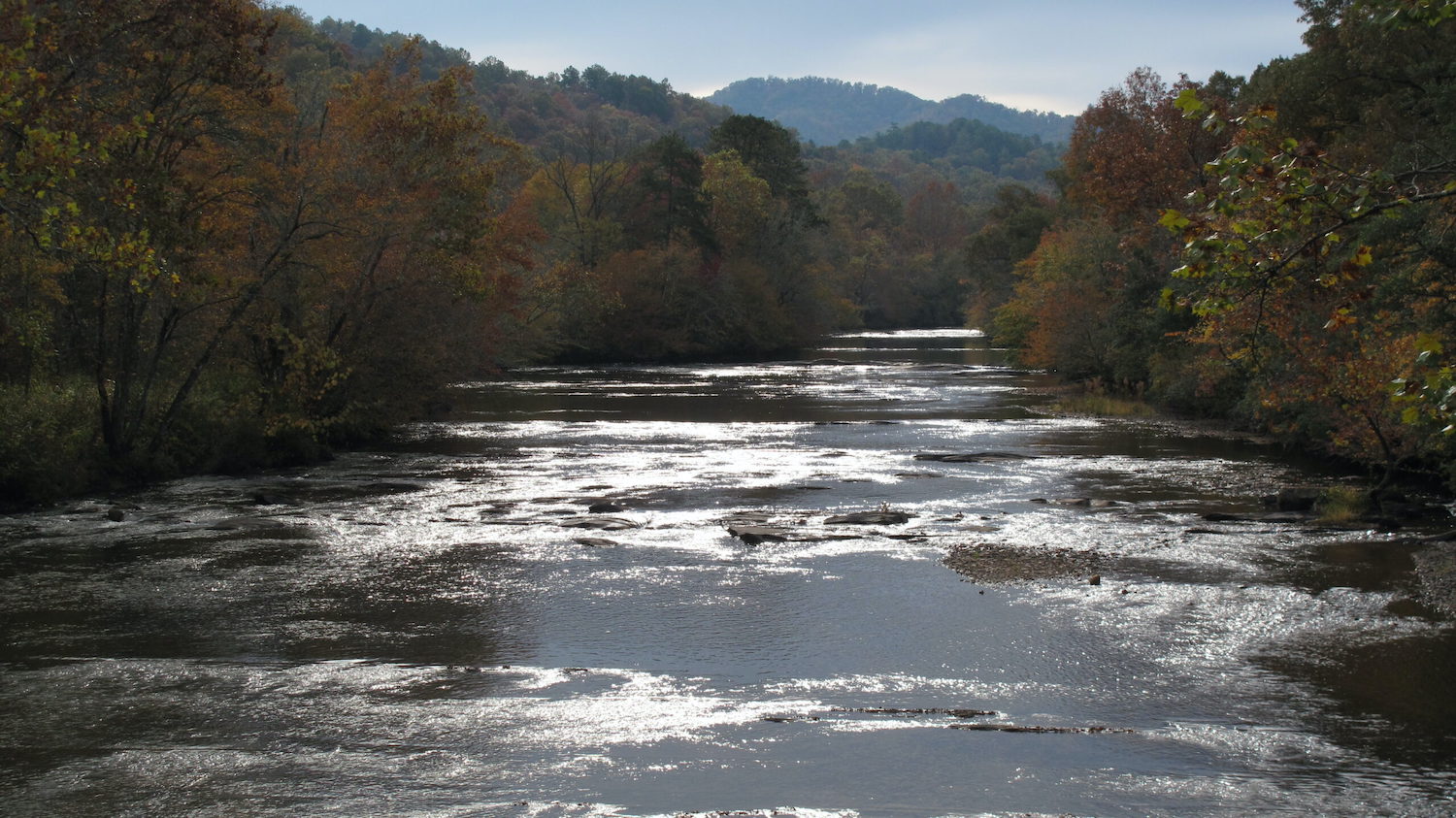 The Little Tennessee River, in the watershed researcher Keith Gibbs is studying. 